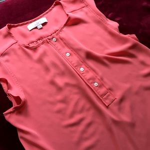 LOFT Pink Flowy Blouse